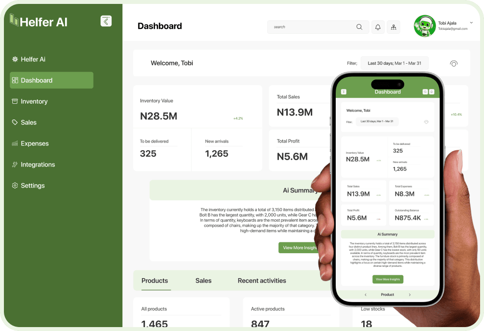 Helfer AI Inventory Dashboard